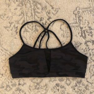 Black and Grey Camo Via Mia Sports Bra
